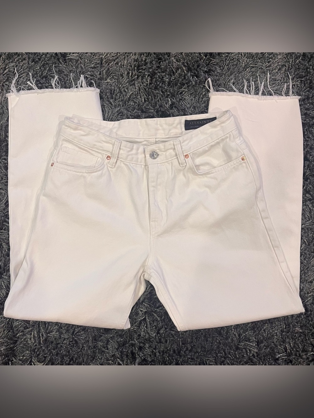 🌸ALL SAINTS WHITE STRAIGHT LEG AVA JEAN SIZE 29🌸